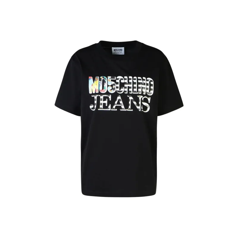 MOSCHINO Jeans Logo Printed Crewneck T Shirt-0