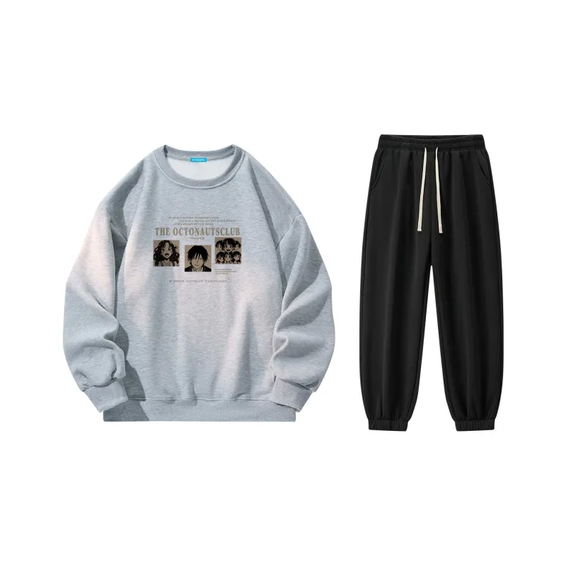 Small Columns Under The Sea Sweatshirt Set Unisex-10