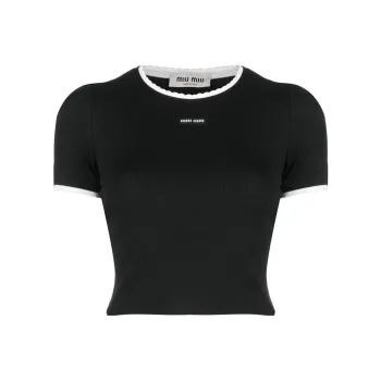 MIU MIU T Shirts Women's Black