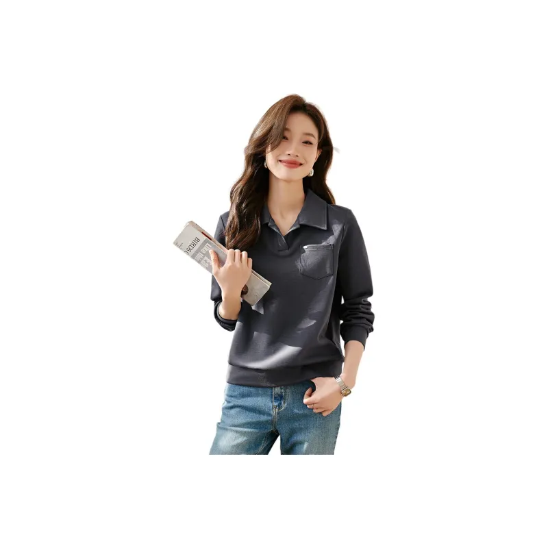 Mo Han Yi Mei Sweatshirt Women's Dark Gray-0