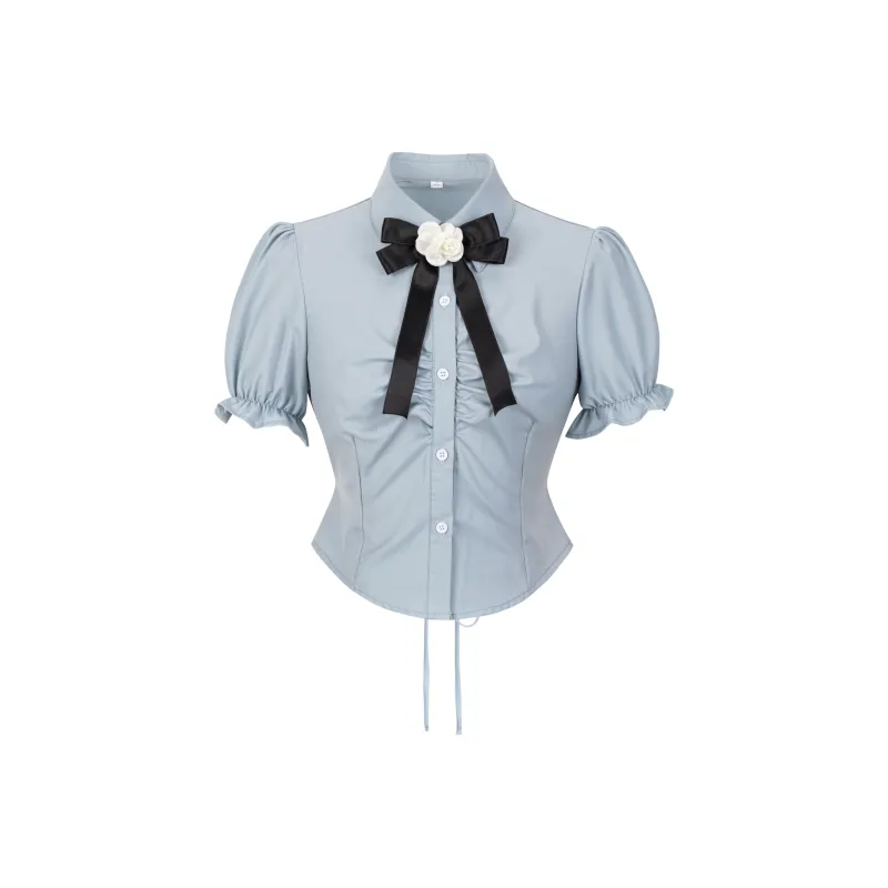 9 Cat Treat Sticks Shirt Women's Blue-0
