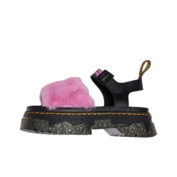 Dr.Martens Bratz X Women's Mattison Strap Sandal 'Black Pink Fur' Women's