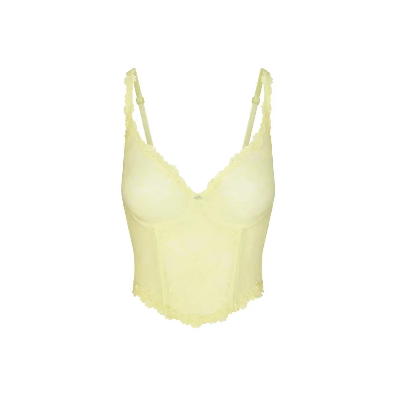 SKIMS STRETCH LACE CORSET Camisole Women's Lemonade-0