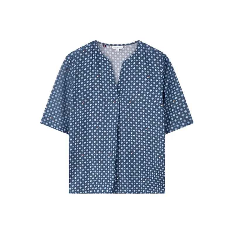 Tommy Hilfiger T Shirt Women's Blue Print-0