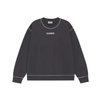 GANNI Logo print Long sleeve T shirt