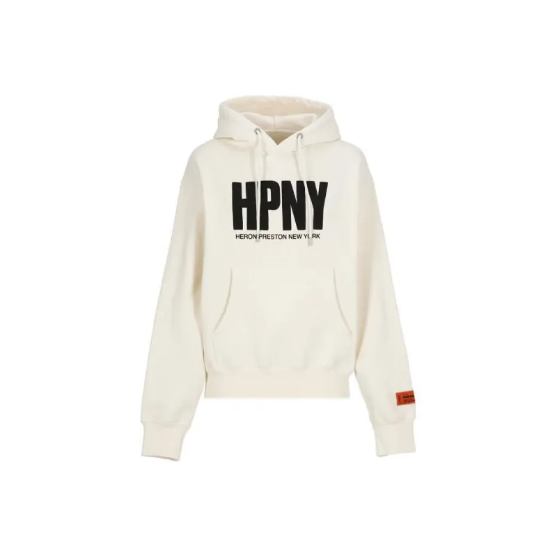 HERON PRESTON Logo print Cotton Hoodie-0