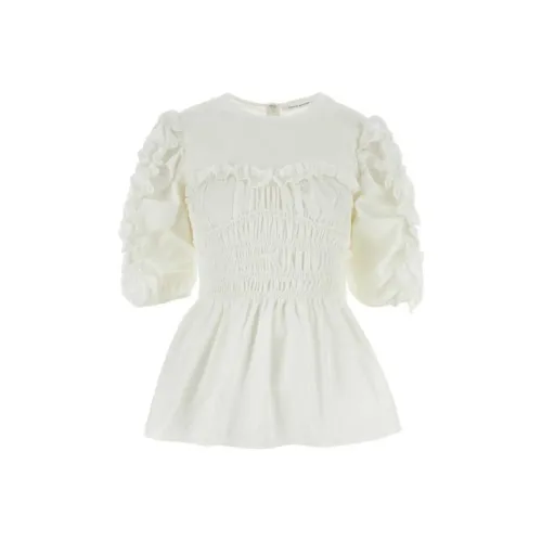 CECILIE BAHNSEN Ruffled Puff Sleeved Blouse