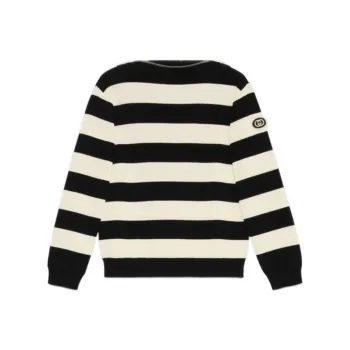 GUCCI Zip neck Striped Jumper
