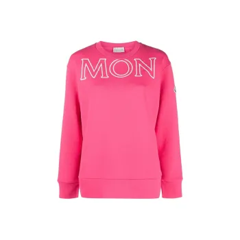 Moncler Logo Print Crew Neck Sweatshirt