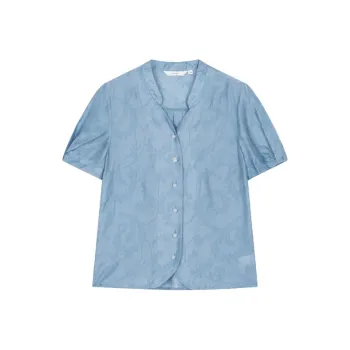 IHIMI Shirt Women's Bamboo Moon Blue
