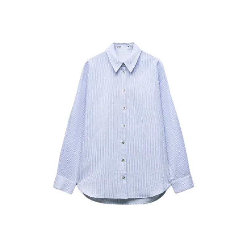 ZARA Shirts Women's Blue/White-0