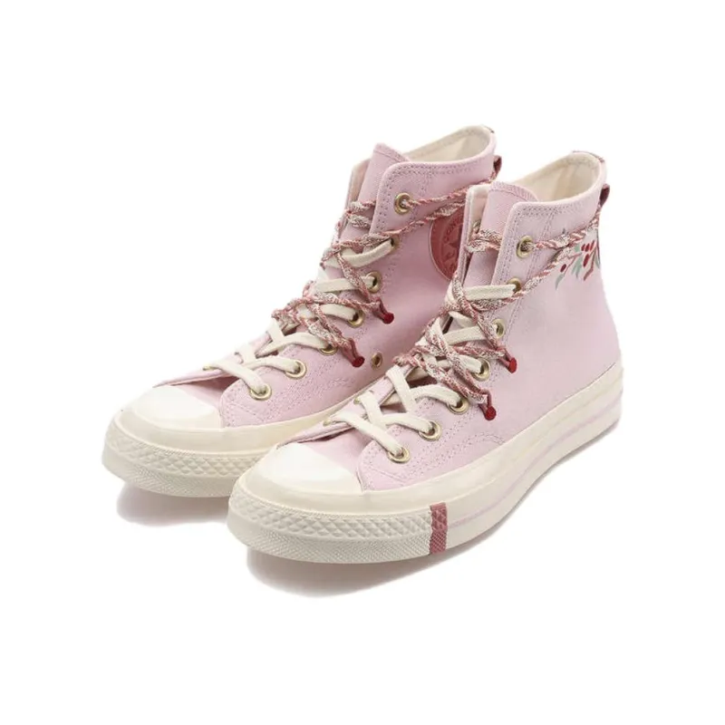 Converse CHUCK TAYLOR Anti Slip Wear Resistant High Top Canvas Shoes Unisex Pink-2