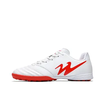 Binary TF Rubber Broken Studs Cushioning Abrasion Resistant Lightweight Soccer Shoes Unisex White Red