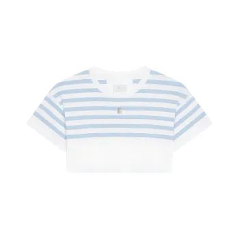 Givenchy Logo Plaque Cropped T Shirt