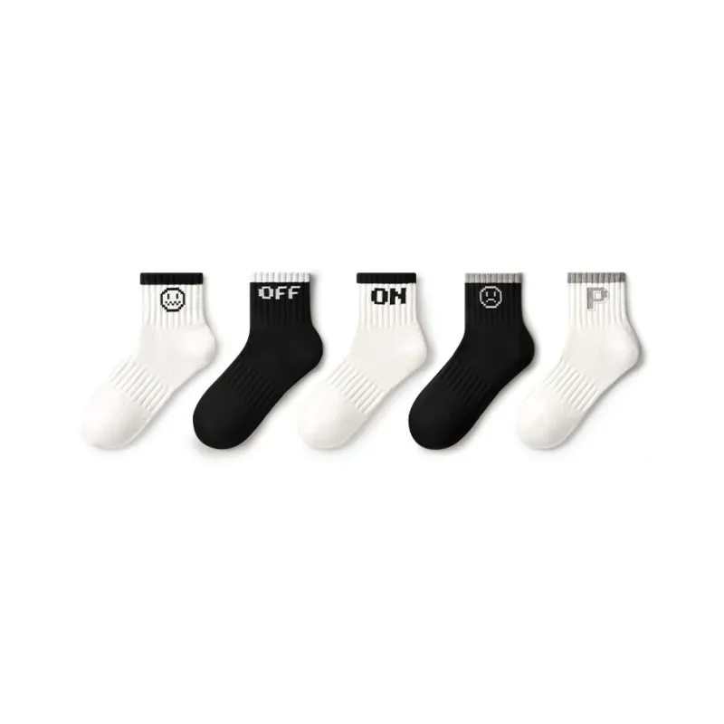 Primeet Mid Calf Socks Men's 5 Pack Happy Valley-3