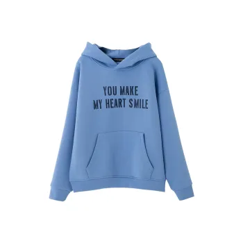 SOON FLOWER Sweatshirt Korean Style Women's Baby Blue