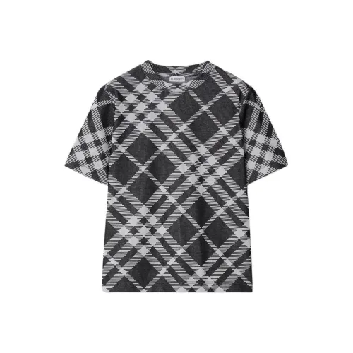 Burberry Check Printed Crewneck T Cotton