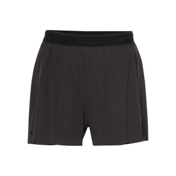 ROA Side slit Logo print Running Shorts