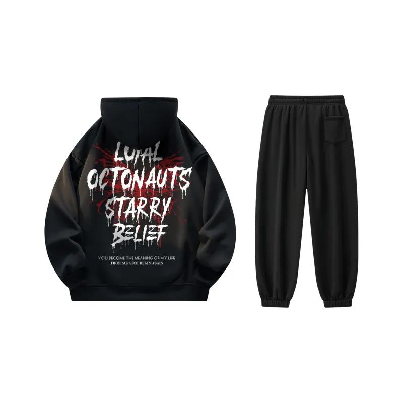 Small Columns Under The Sea Sweatshirt Set Unisex-14