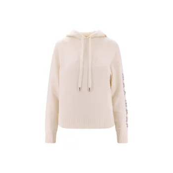 MaxMara Crystal embellished Wool blend Hoodie
