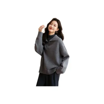 Mo Han Yi Mei Knitwear Women's Dark Heather Gray