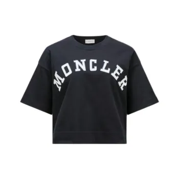 Moncler Logo Printed Cropped T Shirt