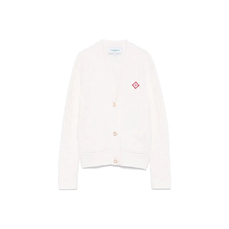 CASABLANCA Logo Patch Knit Cardigan-0