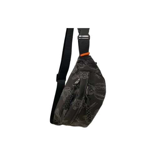 Tonlion Polyester Sling Bag Unisex Black/Beige