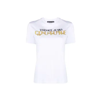 VERSACE JEANS Logo print Cotton T shirt
