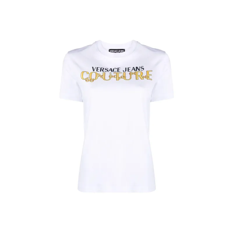 VERSACE JEANS Couture Logo print Cotton T shirt-0