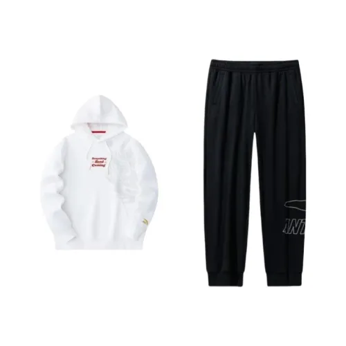 Anta Sweatshirt Set Unisex Papyrus White