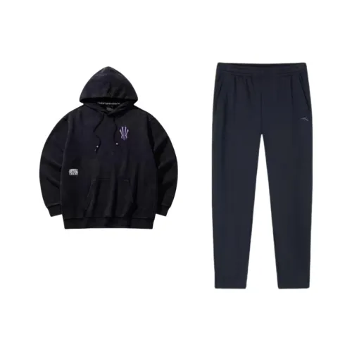 Anta Basketball Collection Sweatshirt Set Men's Black