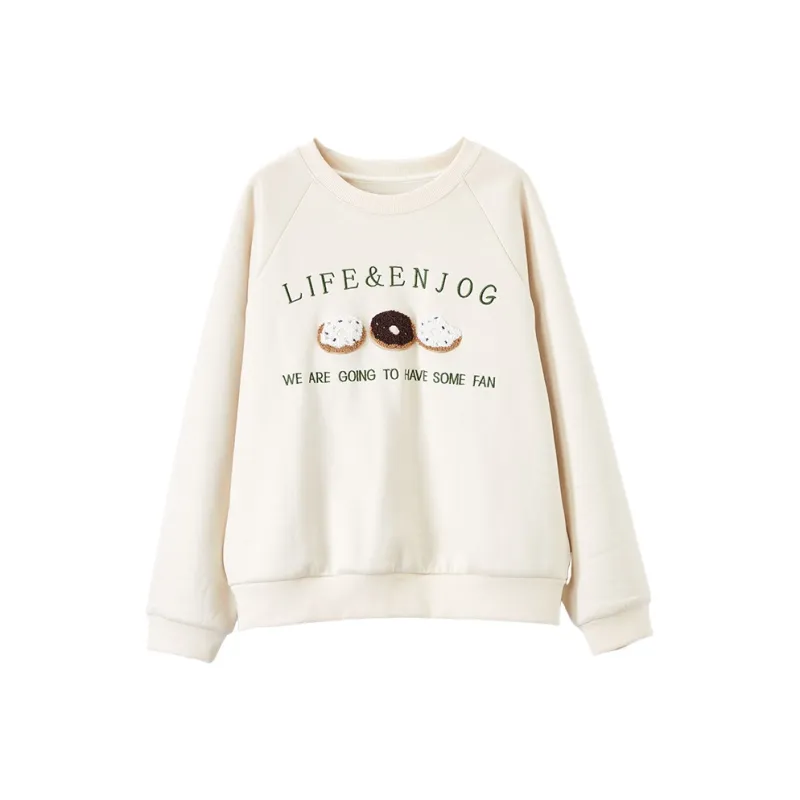 XIANGYING Sweatshirt Women's Beige-0