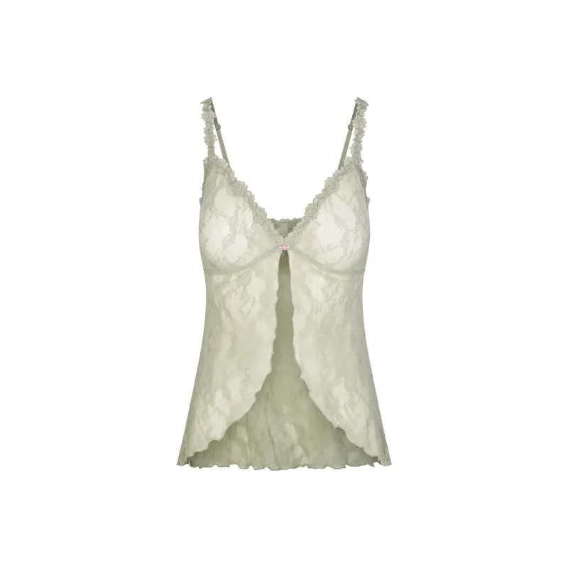 SKIMS STRETCH LACE BABYDOLL TOP Camisole Women's TALC/Talc-0