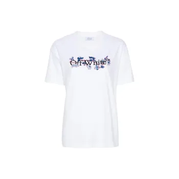 OFF WHITE Logo Printed Crewneck T Shirt