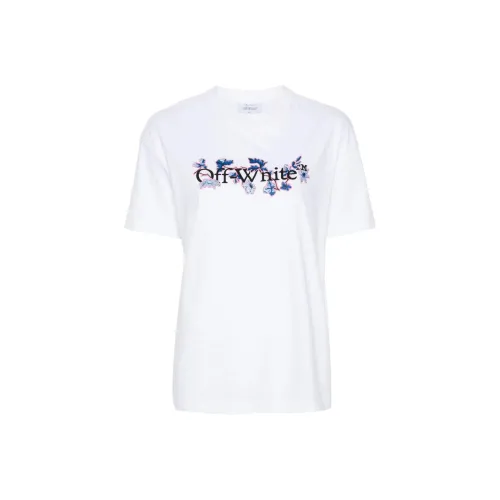 OFF WHITE Logo Printed Crewneck T Shirt