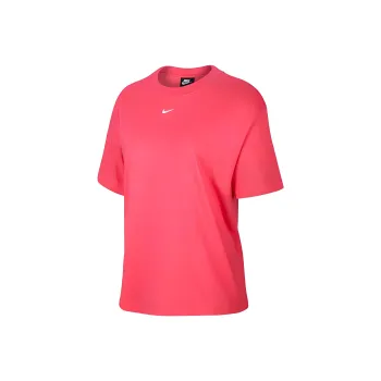 Nike Sportswear Essentials Collection Dri-Fit Drop Shoulder Sleeve T-Shirt Women's Rose Red