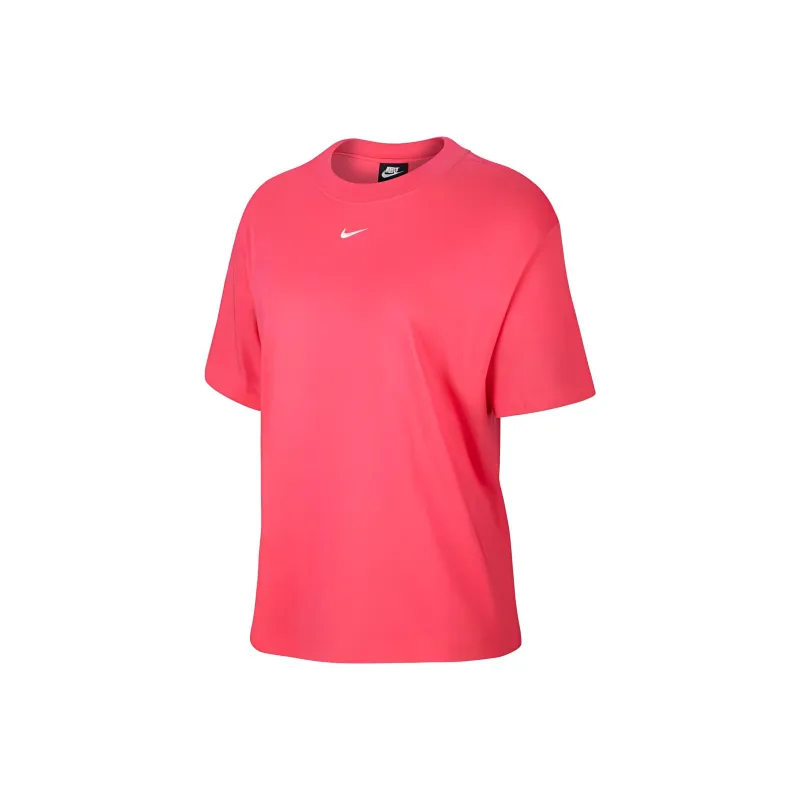 Nike Sportswear Essentials Collection Dri-Fit Drop Shoulder Sleeve T-Shirt Women's Rose Red-0