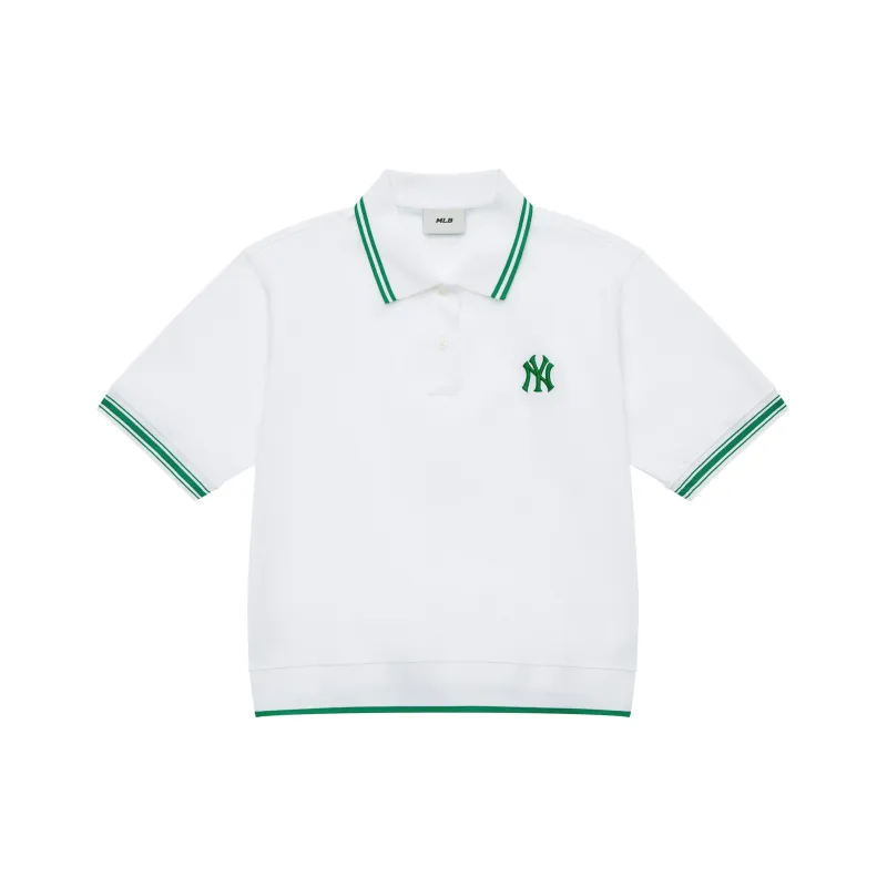 MLB New York Yankees MLB Basic Logo SS24 Polo Shirt Women's Ivory-0
