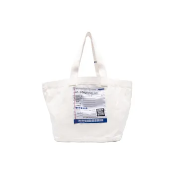 MIHARA YASUHIRO Cotton Tote Bag, Shopping Bag, Handbag, Shoulder Bag Unisex White