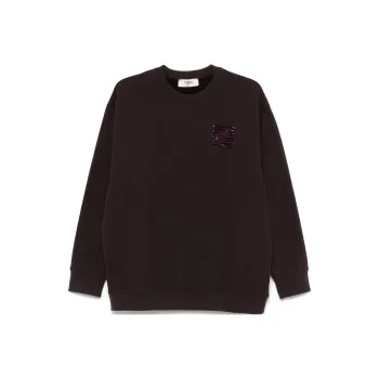 FENDI Logo Embroidered Crewneck Sweatshirt