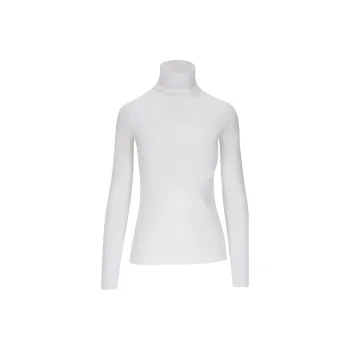 VINCE Roll-neck Pima-cotton Top