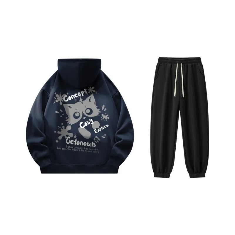 Small Columns Under The Sea Sweatshirt Set Unisex-2