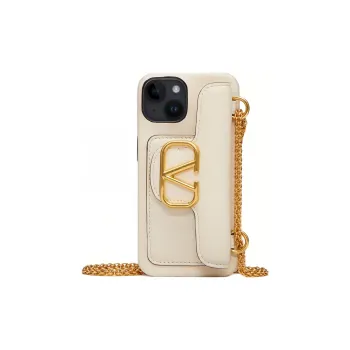 Valentino Calfskin One Shoulder Crossbody Cell Phone Pouch Women's White