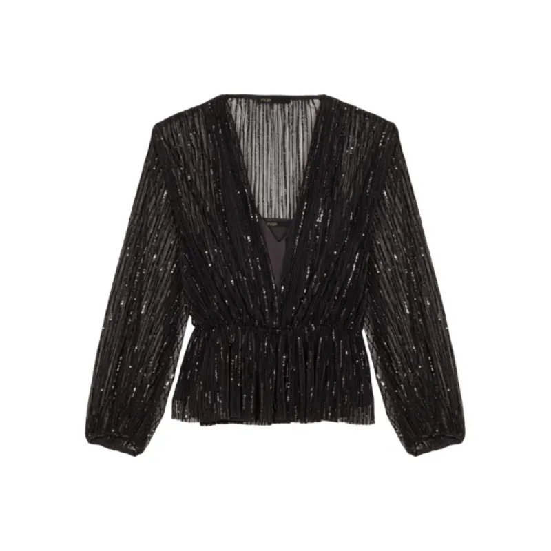 Maje Sequinned Blouse-0