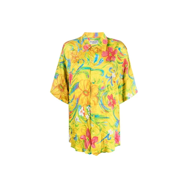 Balenciaga FW22 Shirt Loose Fit Women's Yellow-0