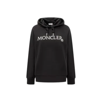 Moncler Logo Embroidered Drawstring Hoodie