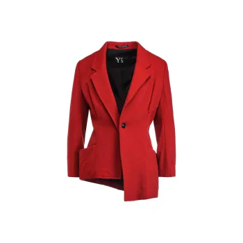 Yohji Yamamoto Asymmetry Wool blend Blazer