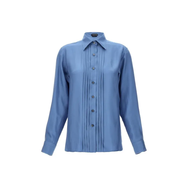 TOM FORD Pleated Long Sleeved Shirt-0