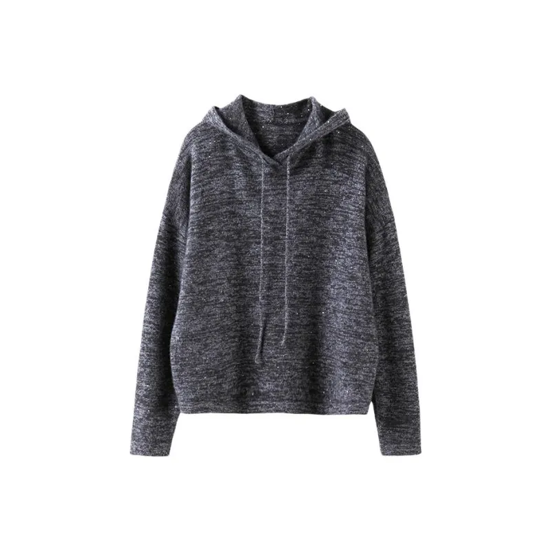 MAIGRE SIMHAT Cashmere Sweater Women's Dark Gray + Bleached-0